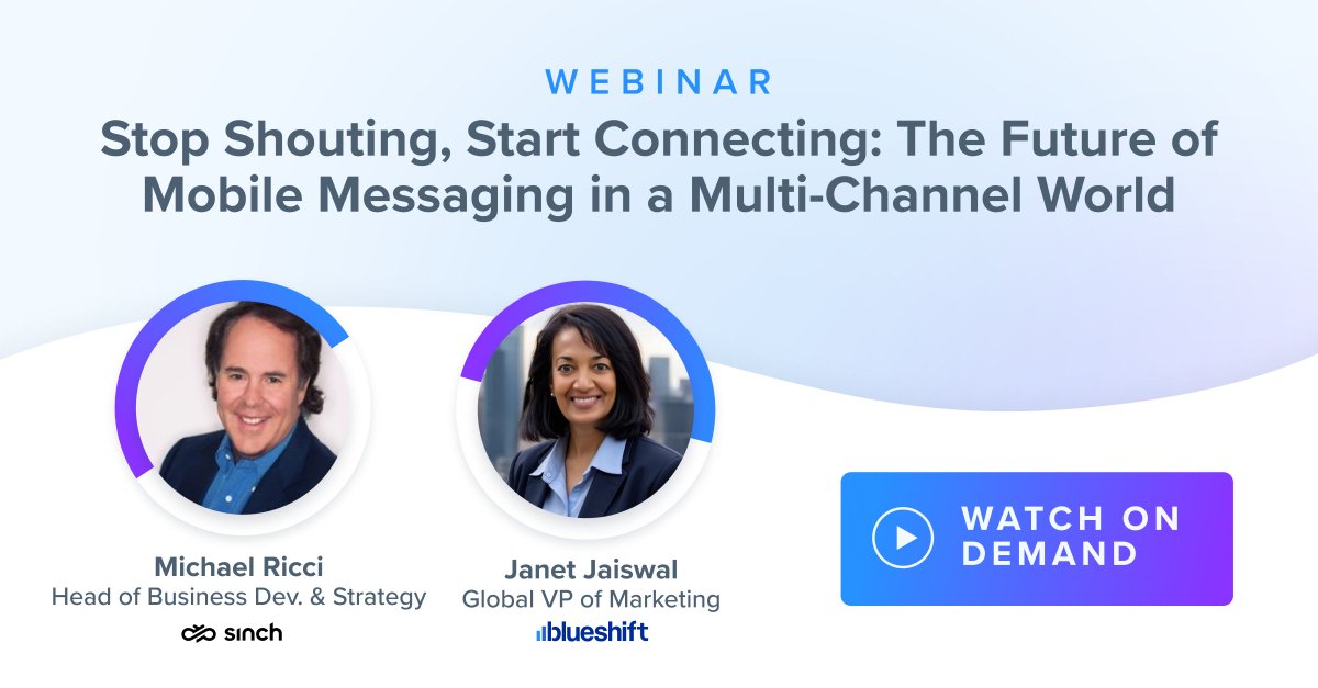 blueshiftlabs's tweet image. Couldn’t make it to the live session? Catch the recording now for the real talk on what it actually takes to win with mobile today.
👉 Catch the replay here: okt.to/vQ26Dj
#MobileMarketing #CustomerEngagement #Martech #AI #CrossChannelMarketing