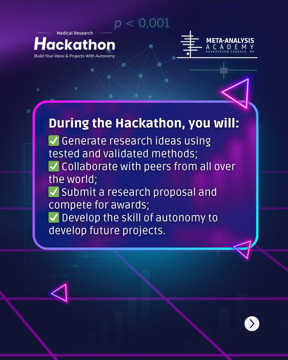 🚨 What if you could generate an impactful and clinically-relevant research idea independently, in just 48 hours?

We decided to do something big.

The Medical Research Hackathon - a hands-on, mentor-guided sprint to help you think critically, ask the right questions, and