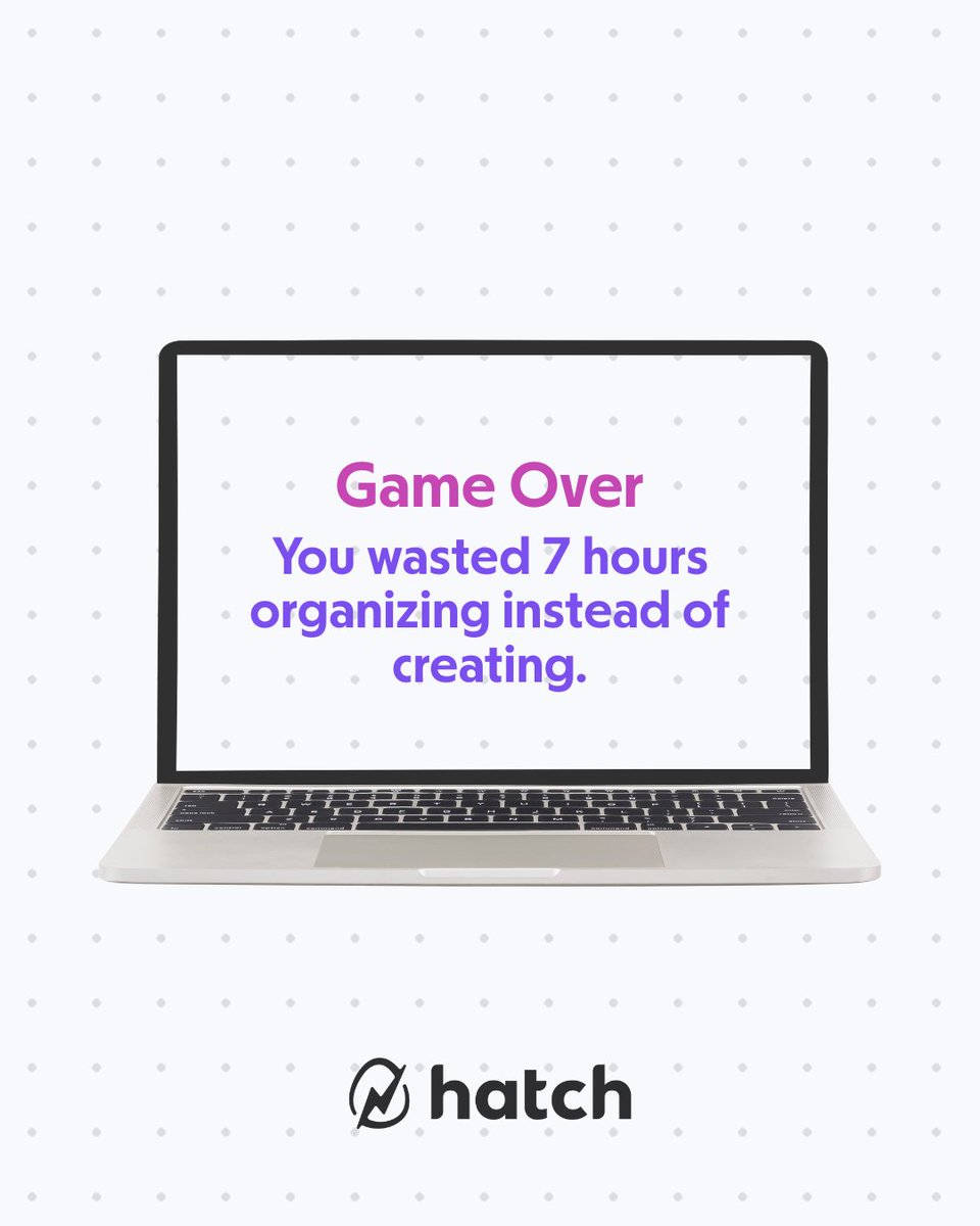 🖱️ Clicking through folders is not creative work. The illusion of productivity is a trap. Color-coding a system you’ll forget in three days doesn’t get you closer to the real goal. 

Hatch's AI-powered canvas helps you skip the setup and go straight to the idea. It's where