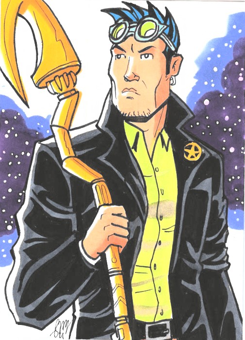 JasPosey's tweet image. My commission of Jack Knight Starman sketch card by @calslayton cafurl.com/?i=31898 #CalSlayton #artcommission #sketchcard #Starman #JackKnight #JSA #JusticeSociety #CosmicStaff #Starmanart #JSAart #JusticeSocietyart #DCComics #comicart #DCSuperheroes #superhero