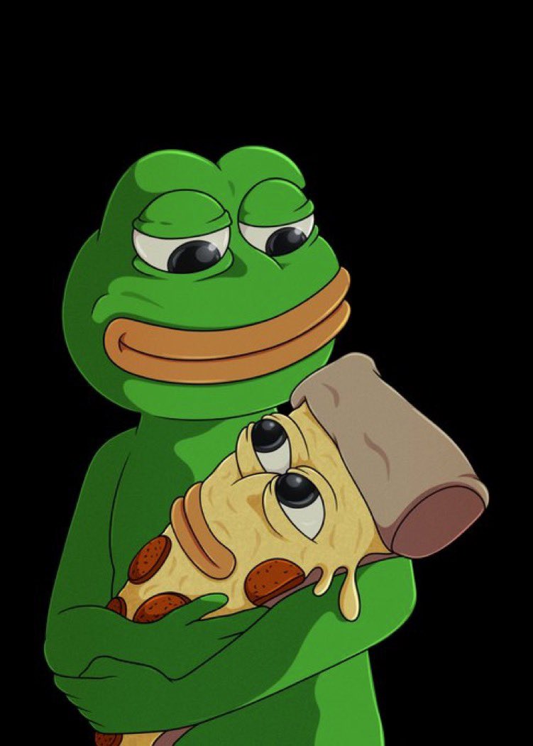 Pepe: Look at you <a href="/pizzaoneth/">PizzaOnETH</a>, your so precious!

Pizza: I love you #Pepe 

Feel the love 🐸 ❤️ 🍕