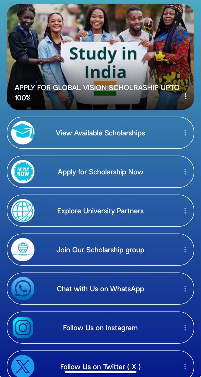 ✨ Big news!
Global Vision Company Ltd has one link for scholarships, admissions, visa support &amp; updates! 🌍🎓✈️

✅ Apply now
✅ Check universities
✅ Chat with us

🔗 Click here: linktr.ee/globalvisionco…
Seats are limited — don’t miss out!