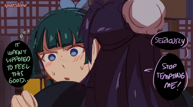 LN Jinshi and Maomao! Maomao has a plan because she believes the bite would distract her but it backfires #kusuriyanohitorigoto #TheApothecaryDiaries