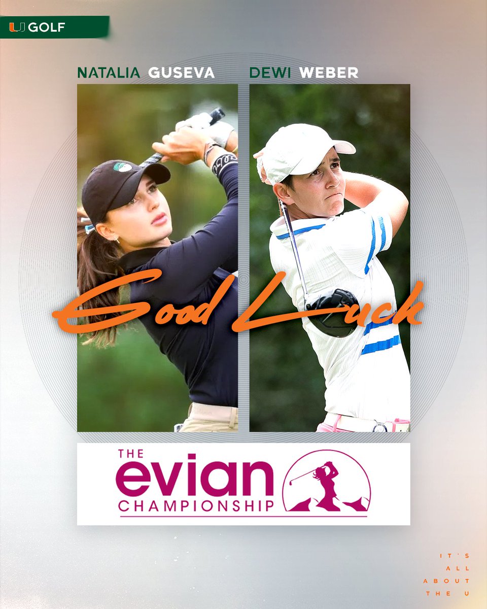 hurricanesgolf's tweet image. Best of luck to our #ProCanes Natalia Guseva and Dewi Weber as they begin play at the Amundi Evian Championship on Thursday!

canes.news/4lIHuJJ
