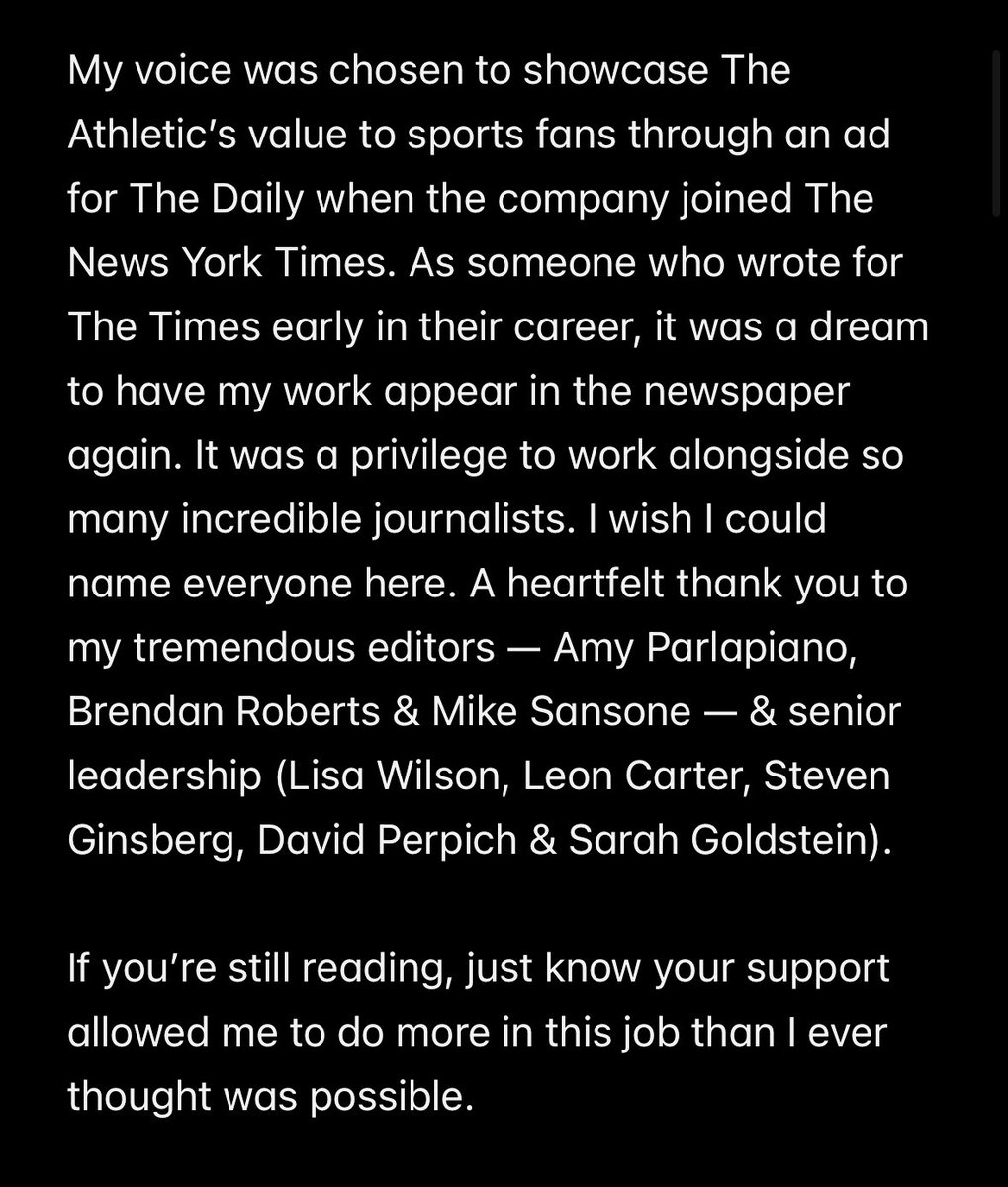 A quick announcement, if I can have a few minutes of your time.