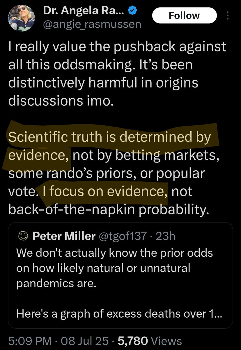 MJnanostretch's tweet image. I focus on evidence &poo-poo odds-making too. However truth-seeking scientists do not defend unqualified shysters or smear honest dispassionate scientists merely for challenging their premature 100% certainty re: a wobbly-evidenced Market theory &evidence-free LL dismissal.