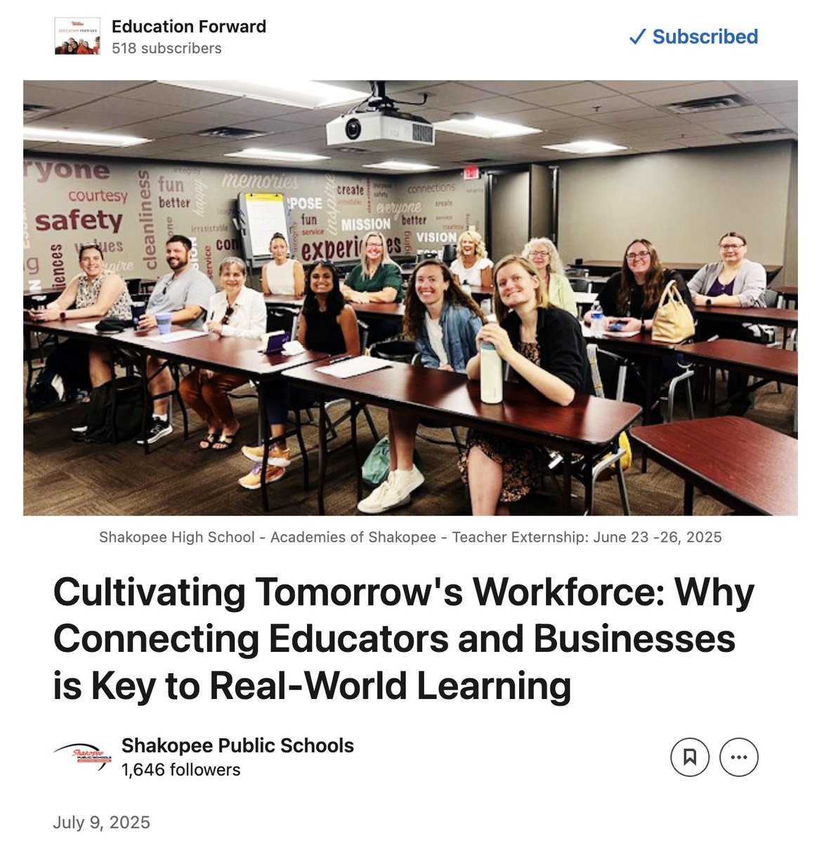 "This opportunity was a game-changer. I now have a much clearer picture of the diverse career paths available right here in our community, and I've learned directly from local businesses about the real-world skills our students need.”
linkedin.com/pulse/cultivat…