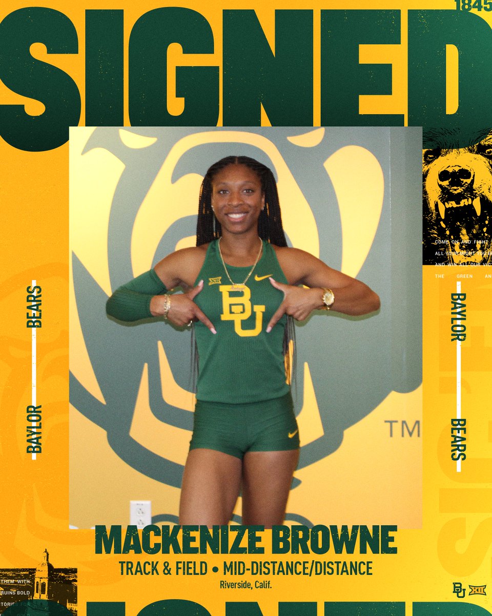 BaylorTrack's tweet image. 𝙒𝙚𝙡𝙘𝙤𝙢𝙚 𝙩𝙤 𝙒𝙖𝙘𝙤 𝙈𝙖𝙘𝙠𝙚𝙣𝙞𝙯𝙚!✍️
The University of Texas transfer comes to BU with a PR 800m time of 2:03.07!
#SicEm 🐻
