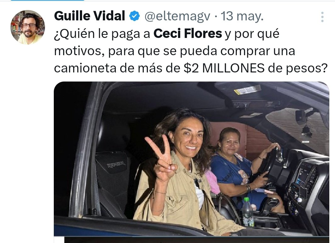 Greñitas (@la_grenitas) on Twitter photo <a href="/eltemagv/">Guille Vidal</a> Te presento a Ceci Flores, una mujer que lleva años buscando a sus hijos, sí, esa misma de la que te burlabas también sabe lo doloroso que es tener un familiar desaparecido, la diferencia es que ella si tiene el valor de reclamarle al gobierno porque estoy casi segura que ni <a href="/eltemagv/">Guille Vidal</a> Te presento a Ceci Flores, una mujer que lleva años buscando a sus hijos, sí, esa misma de la que te burlabas también sabe lo doloroso que es tener un familiar desaparecido, la diferencia es que ella si tiene el valor de reclamarle al gobierno porque estoy casi segura que ni