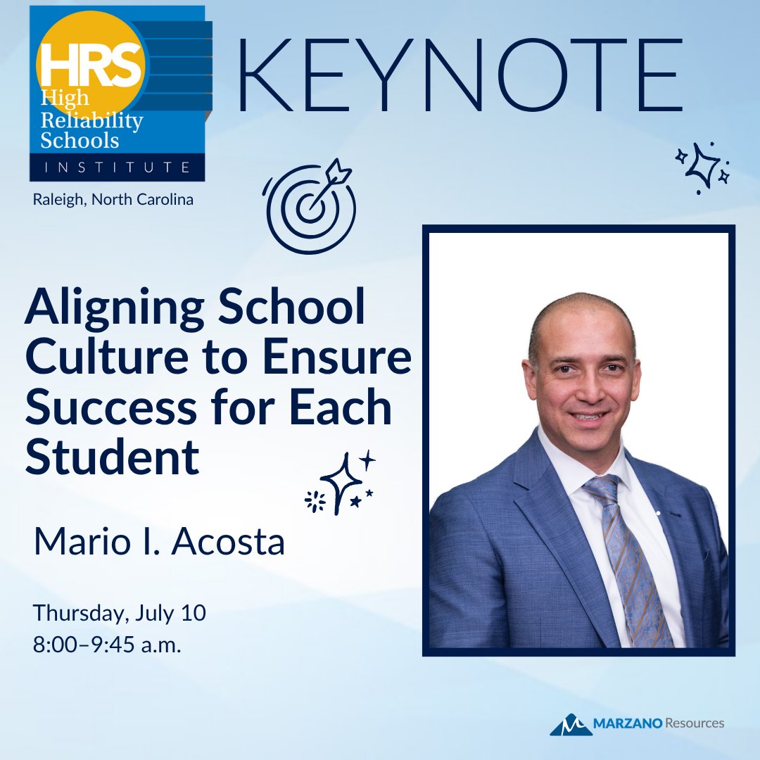 MarzanoResource's tweet photo. So much great energy and learning at the #HRSInstitute today. 💡 What's one insight you gained during Day 1? Share in the comments!
Looking forward to Day 2. Here's what's coming up! 👀⬇️
#HighReliabilitySchools #Education #SchoolImprovement #EduEvent https://t.co/dX90I4SJNU
