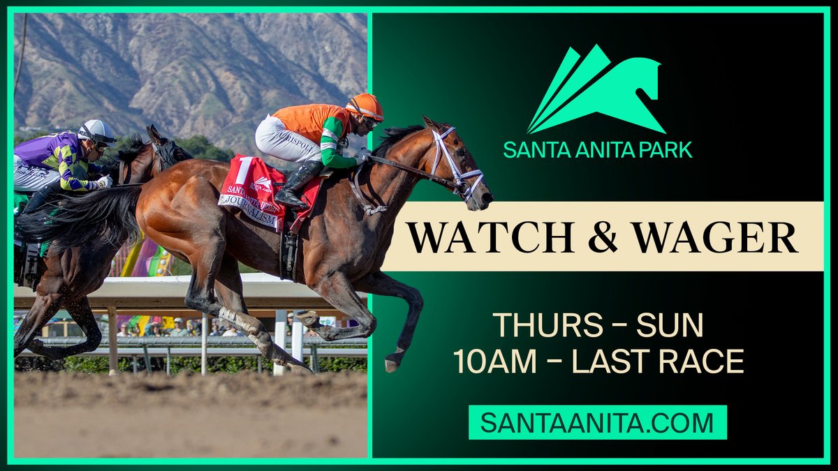 Wager on races from across the country this weekend at Santa Anita!
📍 Free admission + parking (Gate 5)
🍔 Food &amp; drinks from 11AM
⚠️ FrontRunner closed 7/10–7/13 for renovations.
santaanita.com/event/entertai…