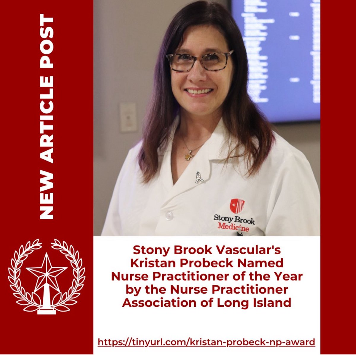 Stony Brook Vascular (@stonybrookvasc) on Twitter photo Our very own Vascular #NursePractitioner, Kristan Probeck, has been named Nurse Practitioner of the Year by the Nurse Practitioner Association of Long Island. Congrats, Kristan! Well deserved 👏 Our very own Vascular #NursePractitioner, Kristan Probeck, has been named Nurse Practitioner of the Year by the Nurse Practitioner Association of Long Island. Congrats, Kristan! Well deserved 👏