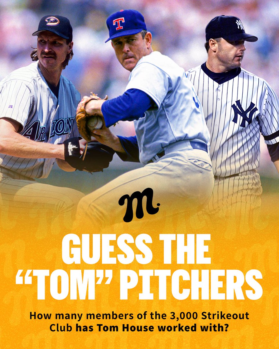 TeamMSTRD's tweet image. Can you guess how many members of the 3,000 strikeout club Tom House has worked with? #mustard