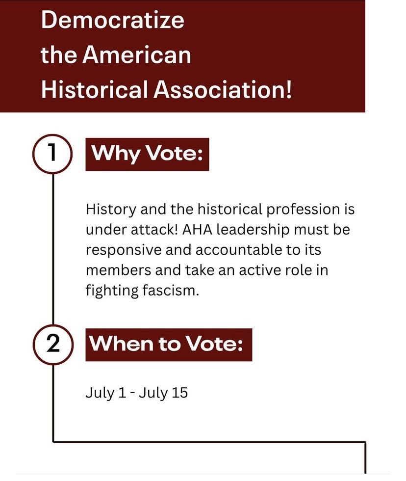 hist4palestine's tweet image. Five days to vote! Follow the below steps and vote for our coalition candidates
#AHA #democratizeAHA #AHA2025