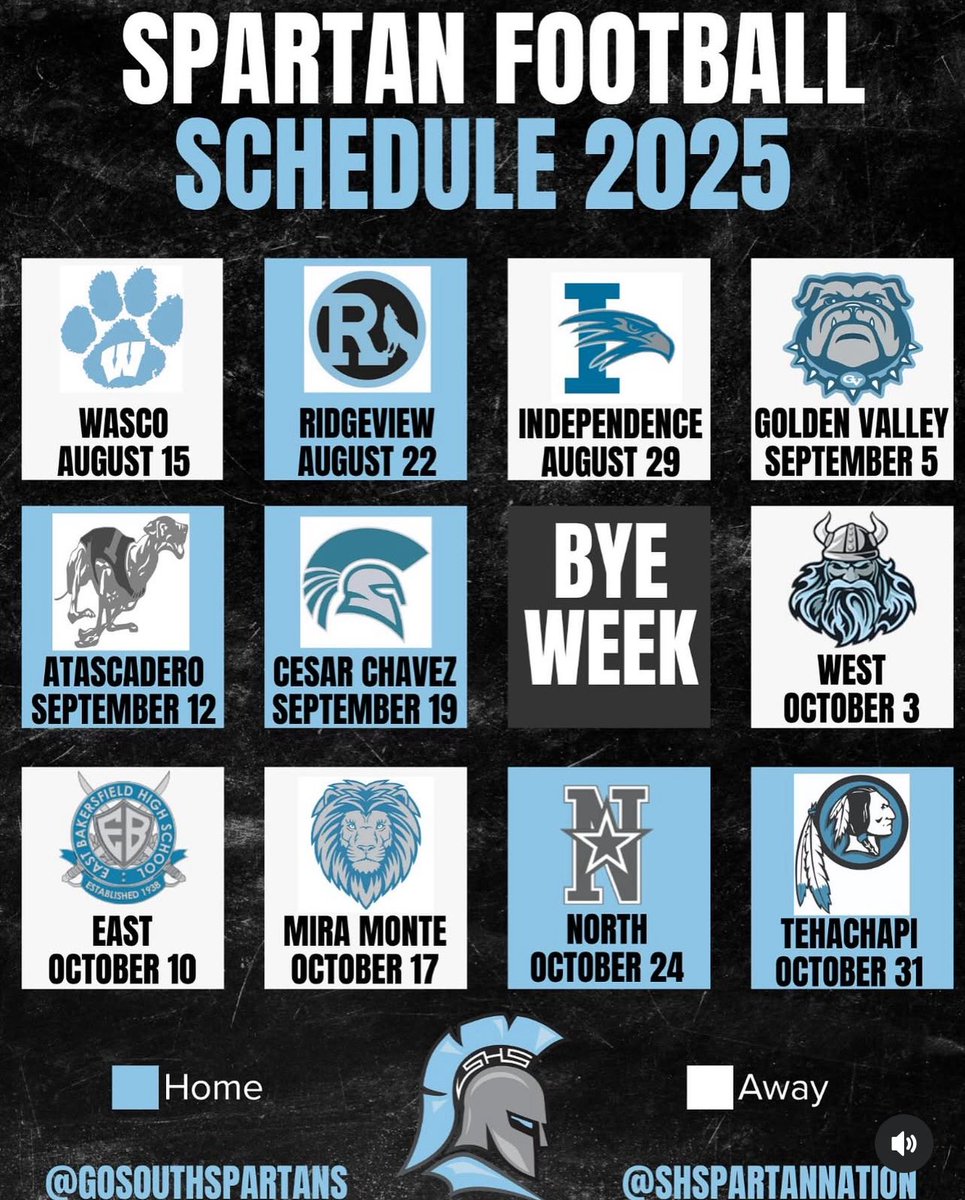 🔥 The 2025 season is HERE! 🔥
Your South High Spartans are ready to make a statement. We’re coming with energy, pride, and purpose every week. 💪🏽⚔️
Mark your calendars. Pack the stands. Let’s go to work!
#SpartanNation | #GoSouthSpartans
📅🏈⬇️