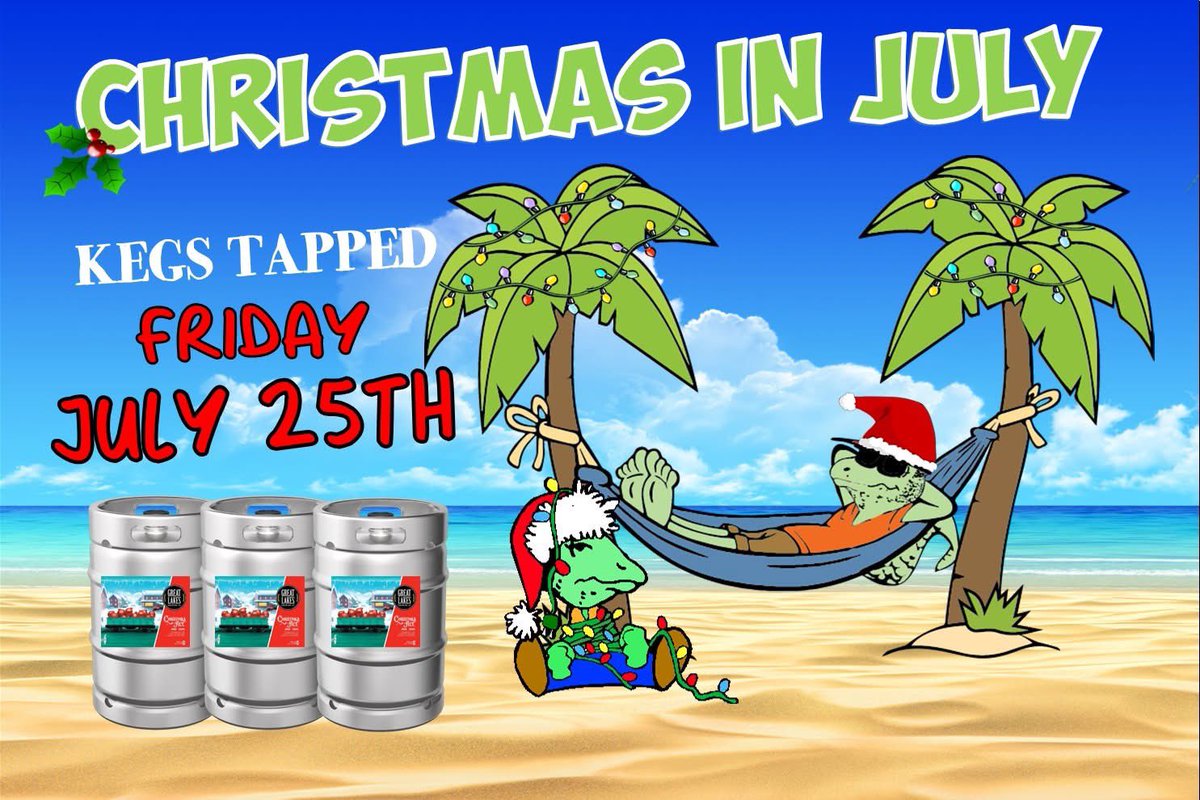 winkinglizard's tweet image. ๐โ๏ธItโs Beginning to Look a Lot Likeโฆ July?! โ๏ธ๐
Mark your calendars โ Christmas in July is coming to the Lizard on Friday, July 25th! ๐
๐ป ๐
Weโre unwrapping Santa approved summer fun with kegs of @GLBC_Cleveland Christmas Ale tapped at ALL locations. ๐ป