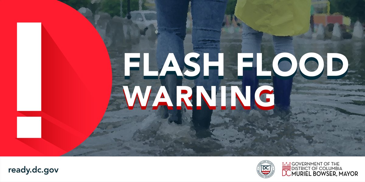 DC Homeland Security & Emergency Management (@dc_hsema) on Twitter photo .<a href="/NWS_BaltWash/">NWS Baltimore-Washington</a> has issued a Flash Flood Warning for the District of Columbia until 8:45PM.
At 5:44 PM, Doppler radar indicated thunderstorms producing heavy rain will move across DC area. Expected rainfall rates of 1 to 2 inches in 20 minutes are anticipated. .<a href="/NWS_BaltWash/">NWS Baltimore-Washington</a> has issued a Flash Flood Warning for the District of Columbia until 8:45PM.
At 5:44 PM, Doppler radar indicated thunderstorms producing heavy rain will move across DC area. Expected rainfall rates of 1 to 2 inches in 20 minutes are anticipated.