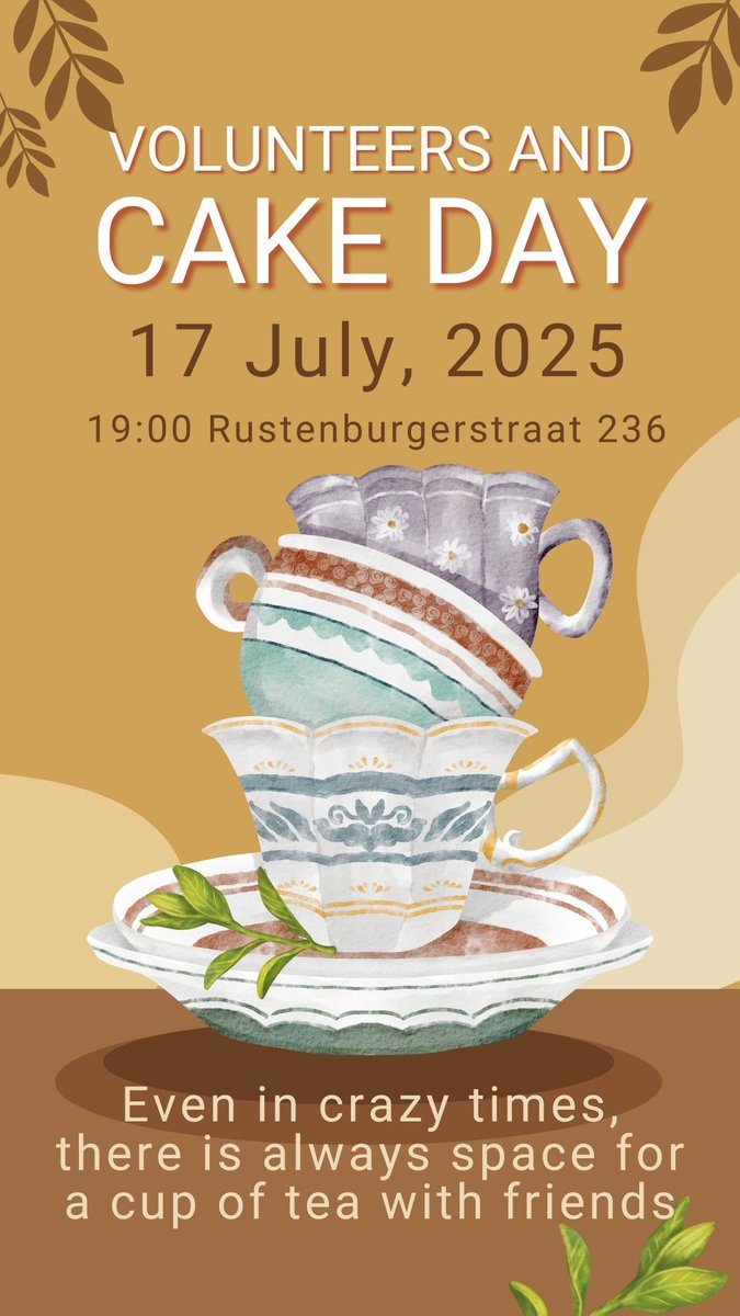 volunteers_nl's tweet image. We have a volunteer day scheduled for next week, on 17 July. If you've volunteered with us or are interested in volunteering, come and join us for a cup of tea. Let's meet and talk, let's be visible to each other