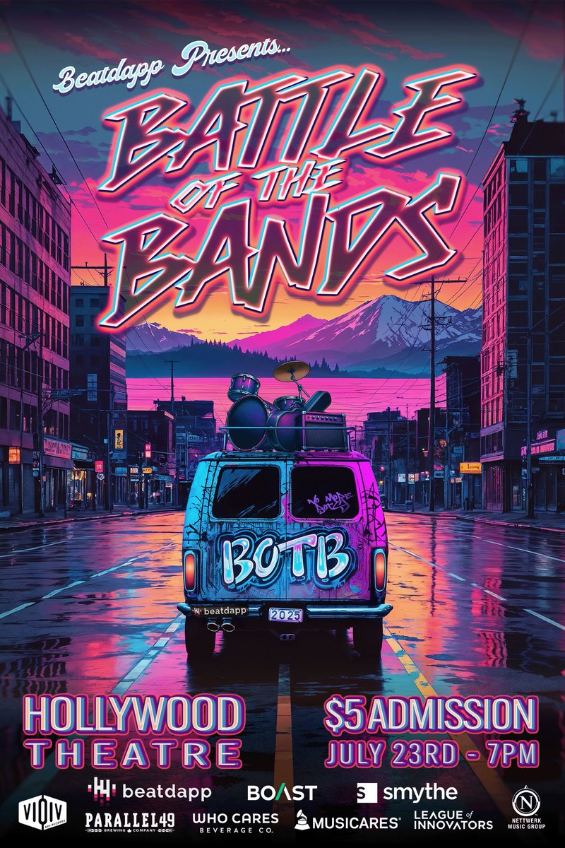 This is happening in 2 weeks. Buy a ticket for $5 and help us win the $5k. If we win we’ll post a new song here for like 20 mins and then remove it, sound good? 

showpass.com/beatdapps-batt…