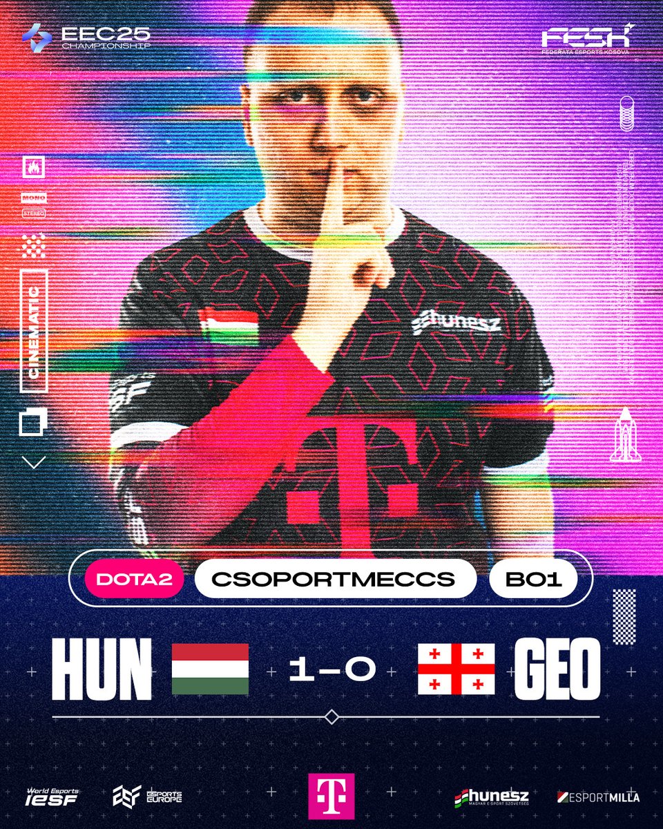 🇭🇺 Győzelemmel zárjuk a napot!
Holnap jöhet a folytatás!

<a href="/telekomHU/">Telekom HU</a> <a href="/iesf_official/">IESF</a> <a href="/esportsineurope/">European Esports Federation</a>
