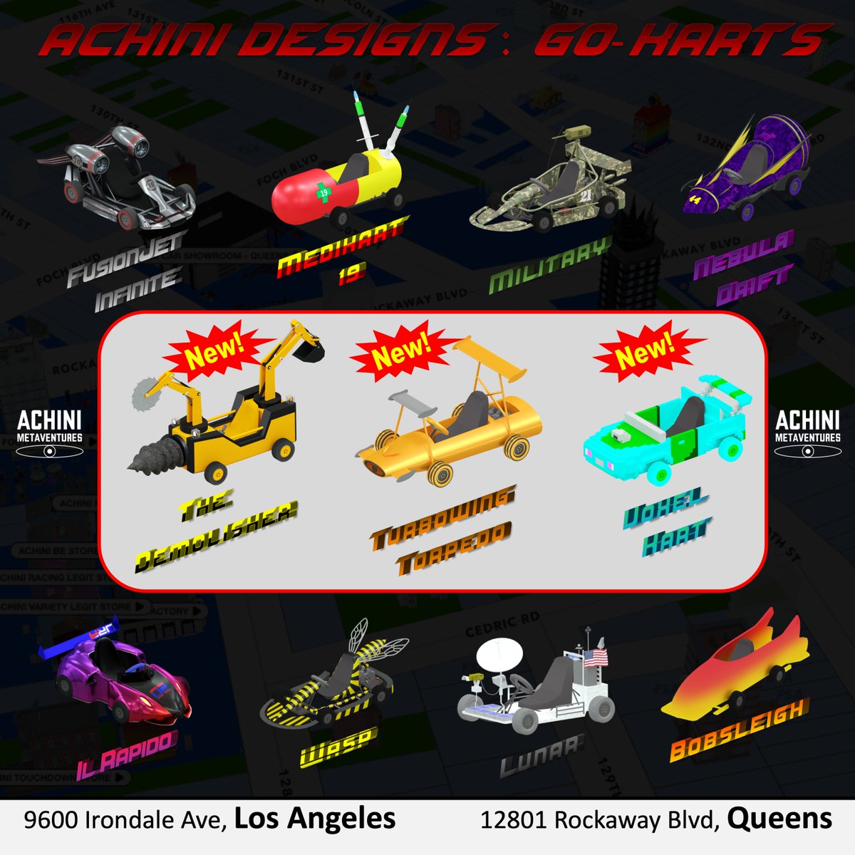 New Go-Karts in #UplandMe
- Demolisher
- Turbowing Torpedo
- VOXEL KART