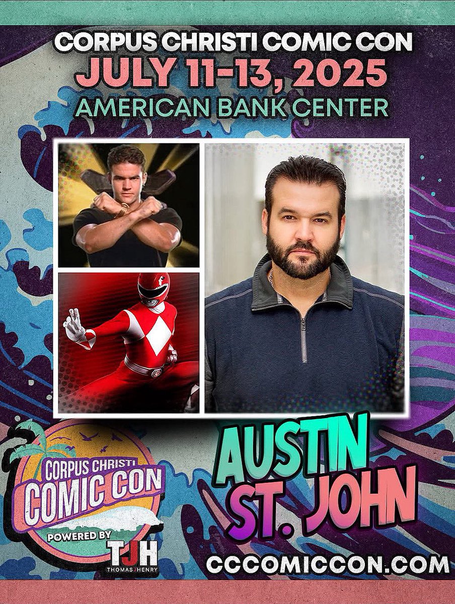 Meet me in Texas! Join me at @cctxcomiccon in Corpus Christi this weekend! I’ll be there all 3 days to listen to your stories, take pictures, sign autographs and answer questions. I look forward to seeing YOU there! #powerrangers #mmpr #zeo #redempt1on #fanward