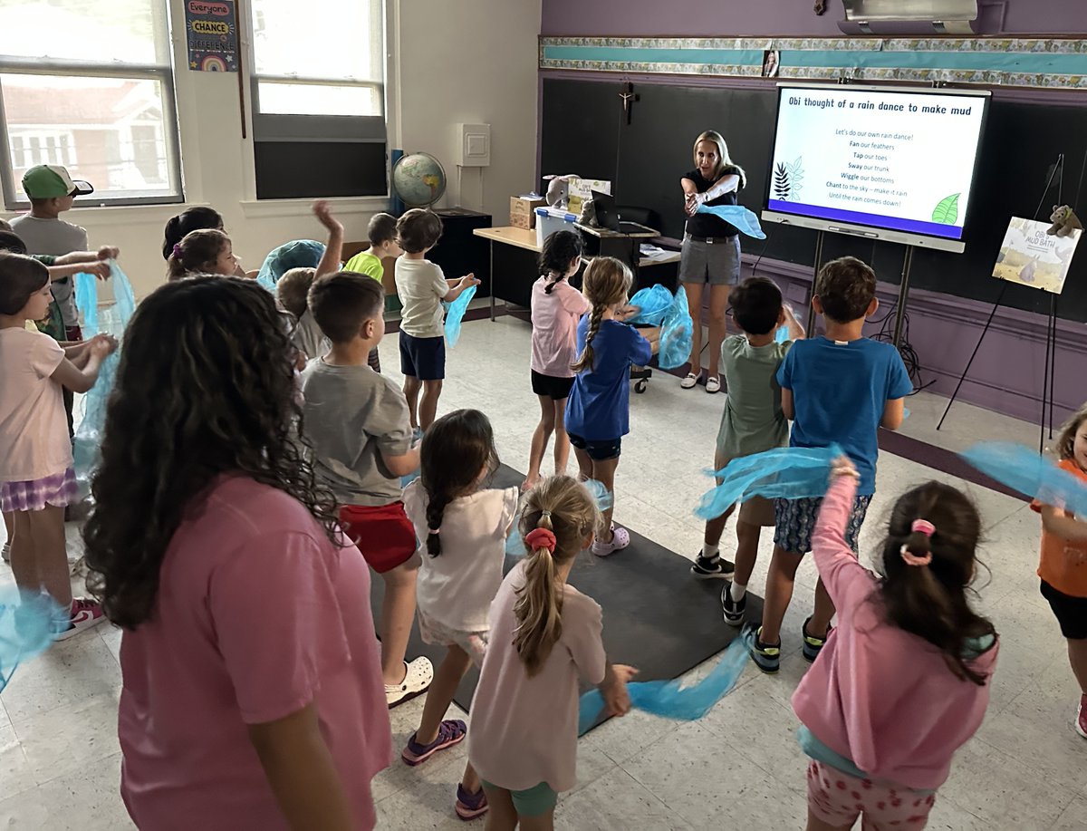 nettschott's tweet image. Obi  is beating the heat with Celebrate Summer campers - thank you Marina  and all the great counselors at this unbelievable program! @FolasadeAdeshida Water.org #camp #kidlit