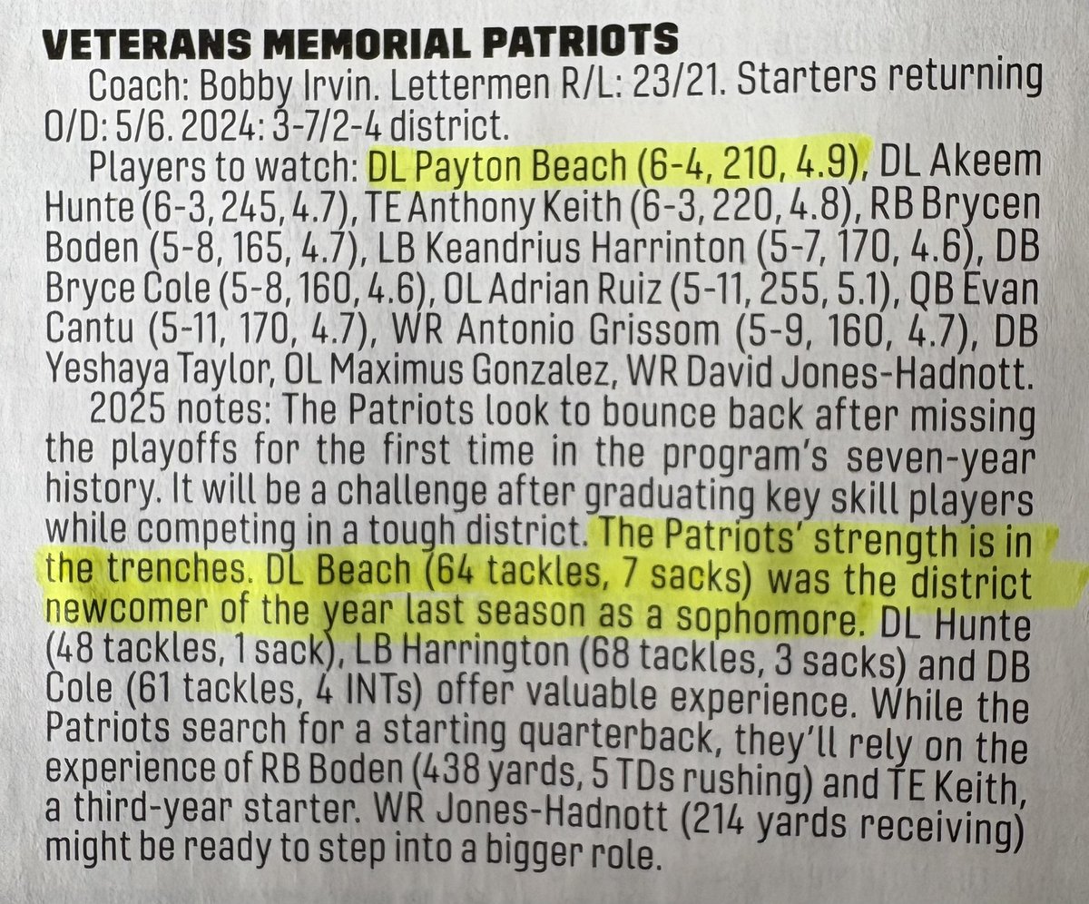 paytonbeach3's tweet image. Appreciate the recognition @dctf and the confidence my coaches have in me, just ready to get back on that field and help my team. @SAVeteransFBall @irvin8robert @JimHJolley @TheProgram2015 @TXRecruits @TXTopTalent @TXTPShow @satxhsfb @N_W_Sports @CoachWhitt_ @CoachNEUP…