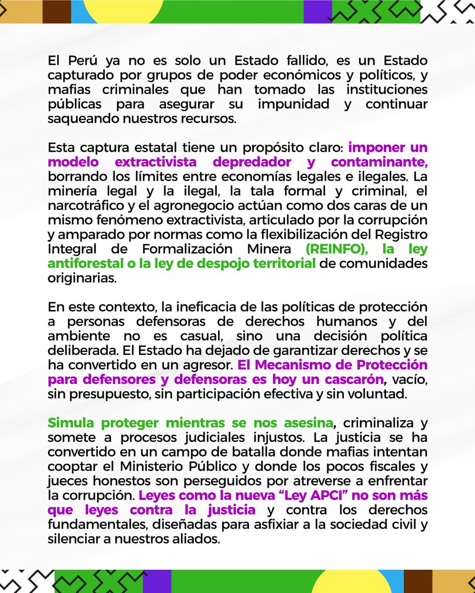 Defensoras y Defensores del Perú tweet media
