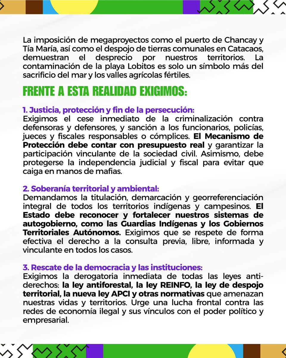 Defensoras y Defensores del Perú tweet media