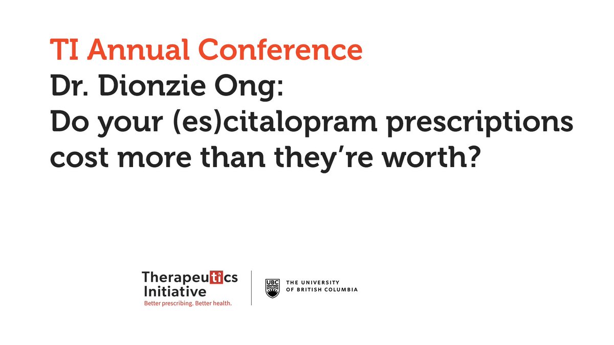 Drug_Evidence's tweet image. 🆕 TI #BestEvidence webinar recording:
Do your (es)citalopram prescriptions cost more than they're worth?
👉Video: youtube.com/watch?v=KWUikN…
#citalopram #escitalopram #prescribing