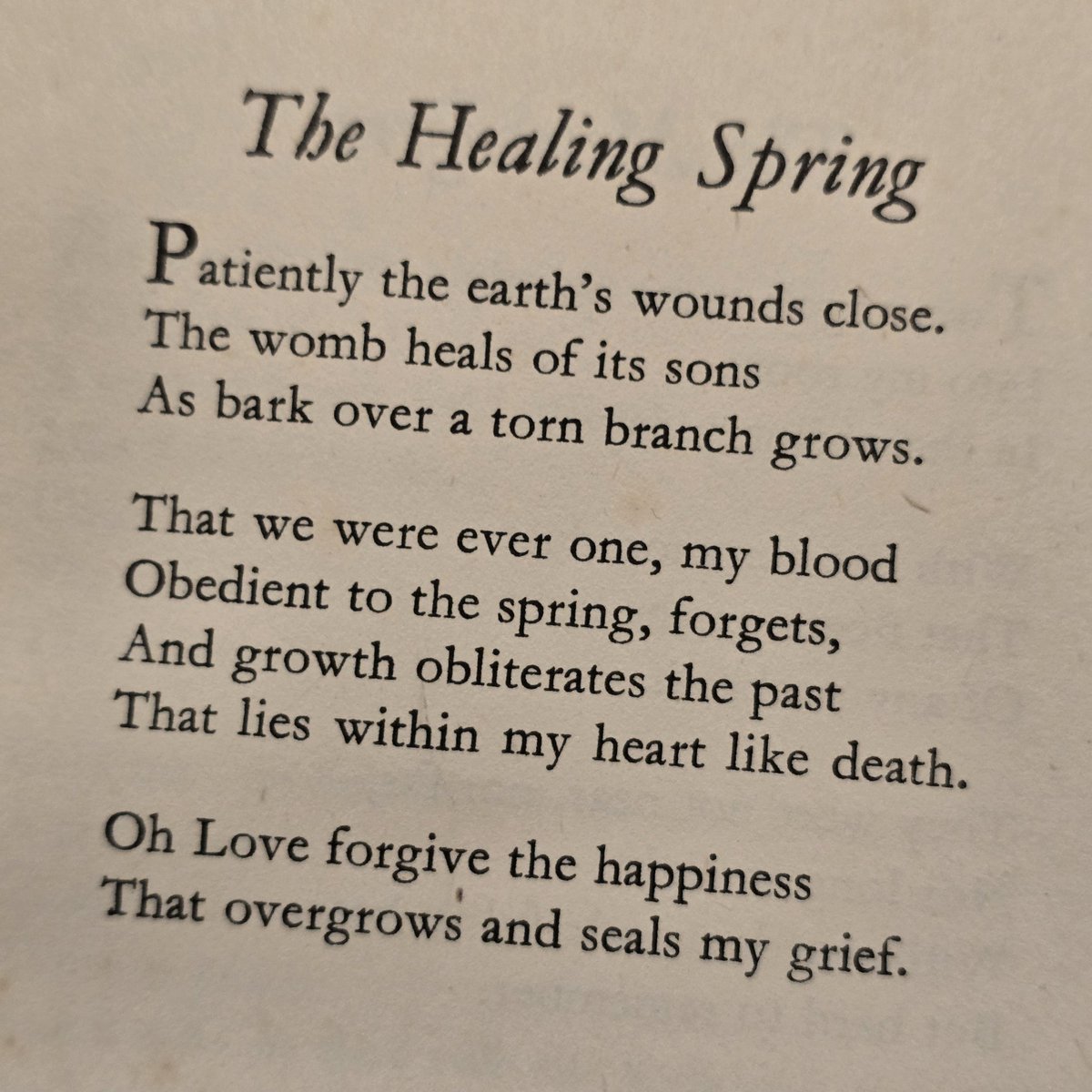 Kathleen Raine, often at her best with a short beautiful thought on which to meditate, with an image from the natural world to ground it.