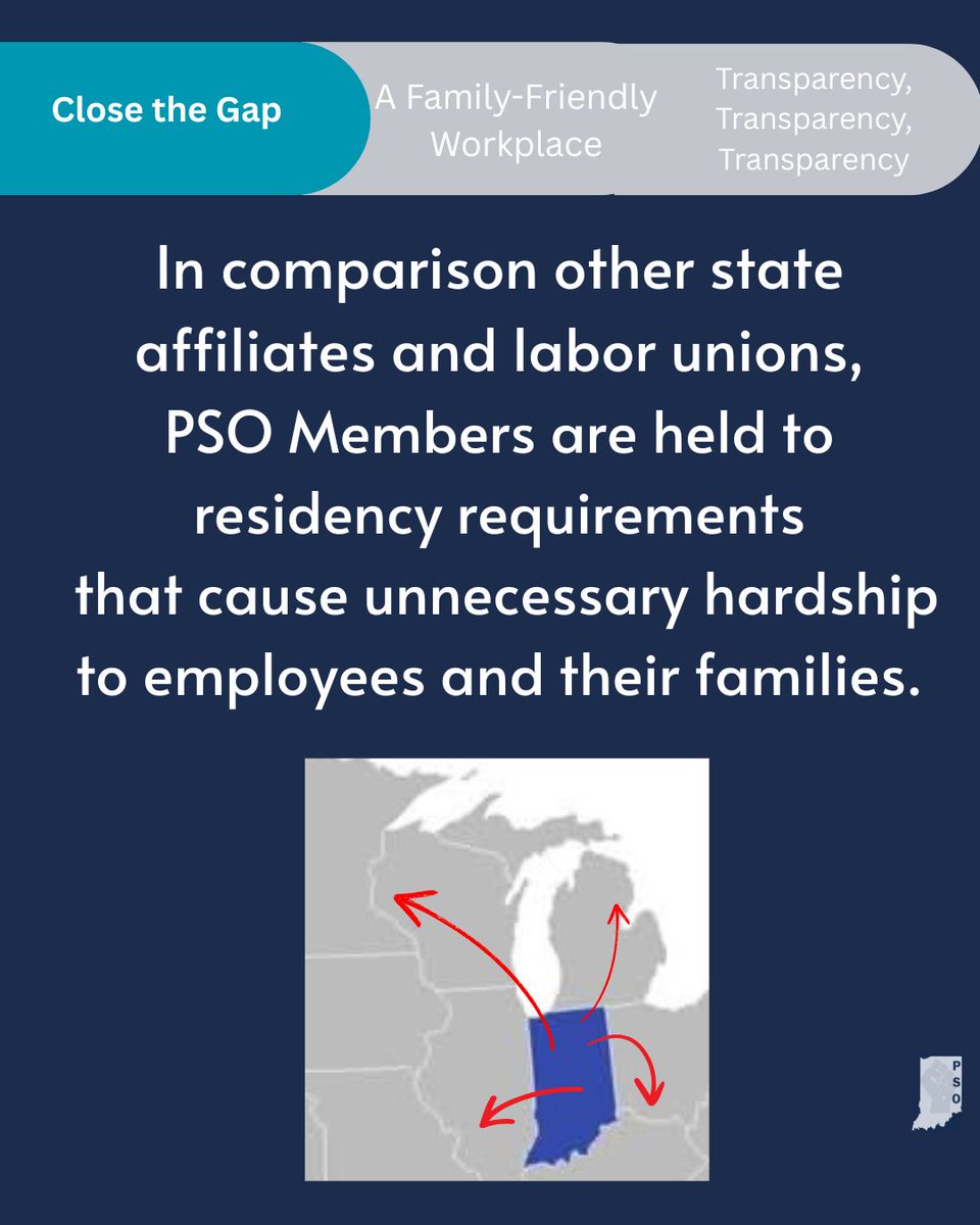 IndianaPSO's tweet photo. Retaining quality employees is so often about much more than salary and benefits.  Closing the gap on workplace conditions that foster better work-life balance and support families means happy, healthier employees that are committed to the work for the long haul.  #unionforall https://t.co/g5okugGxQp