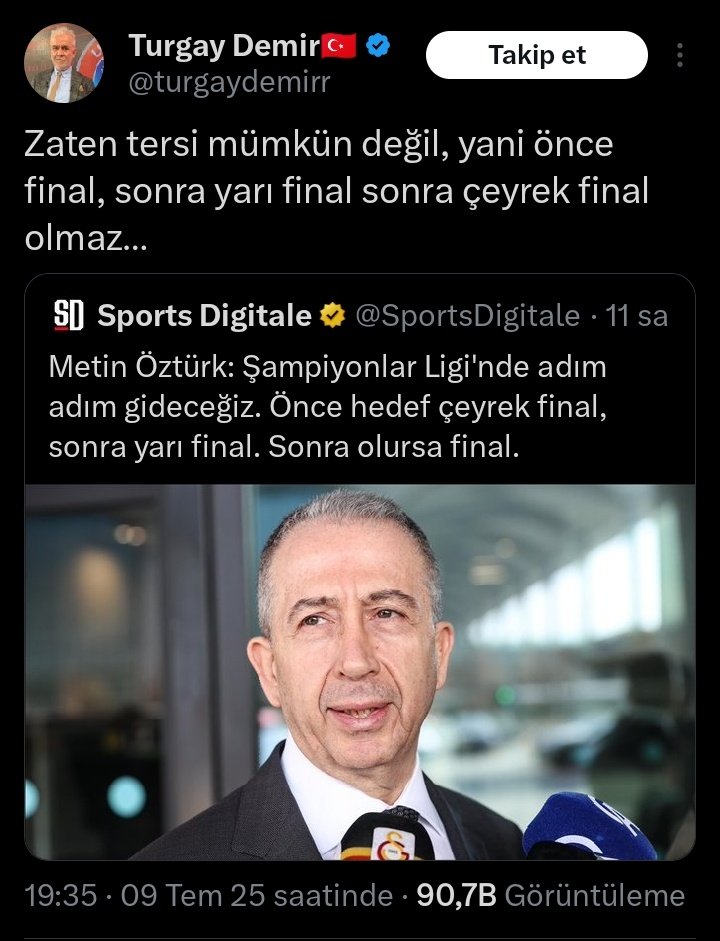 Turgay Demir konuşunca insan “acaba oksijen herkese aynı etkiyi yapmıyor mu?” diye düşünmeden edemiyor.