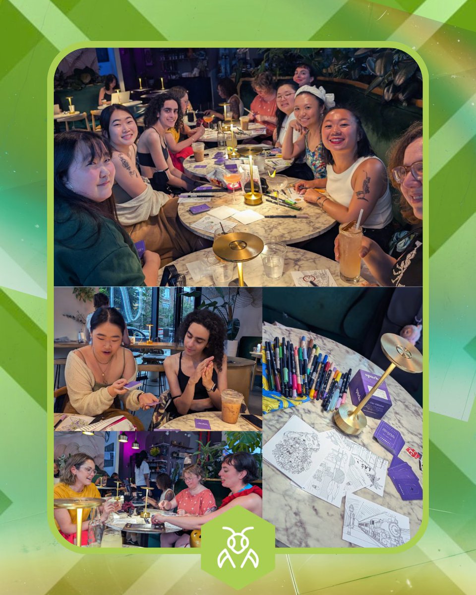 womeningamesnyc's tweet image. All these Women in Games made it out to do art and play games on a dreadful muggy summer evening 💚 women supporting women, we love to see it!
Won't you join us next time?
womeningamesnyc.com
#womeningames #wignyc