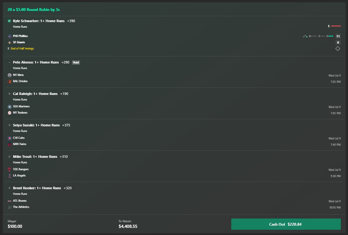 Pete getting voided due to the Mets game being postponed is not ideal, but a good start regardless.