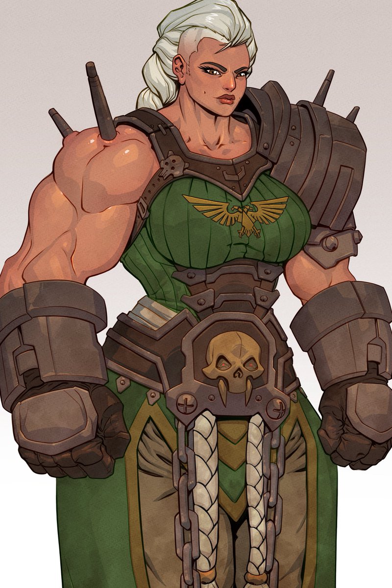 RossTheRedx's tweet image. Sally the Ogrynn from warhammer 40k.
I hear tell shes so powerful she can handle 5 space marines at a time.
In a fight, presumably…