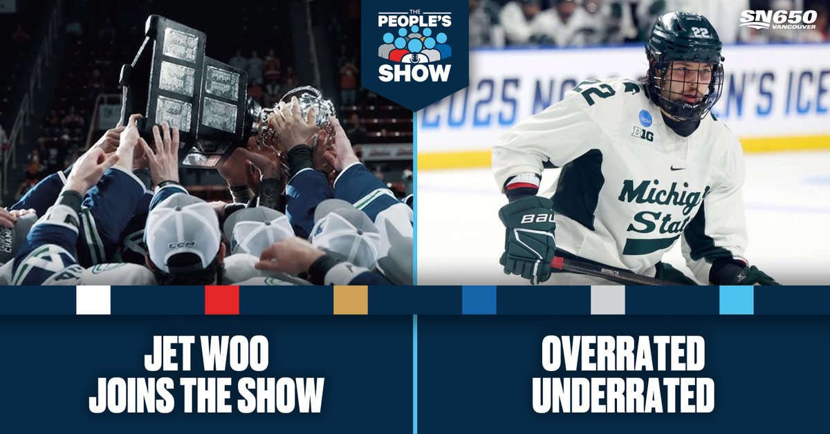 Sportsnet 650 (@sportsnet650) on Twitter photo Coming up on The People's Show with <a href="/SatiarShah/">Satiar Shah</a> and <a href="/ElliottWolfeJ/">Josh Elliott-Wolfe</a>
👉 Jet Woo <a href="/abbycanucks/">Abbotsford Canucks</a>
👉 Overrated/Underrated
👉 Braeden Cootes signs ELC
LISTEN
sprtsnt.ca/3sniZIq Coming up on The People's Show with <a href="/SatiarShah/">Satiar Shah</a> and <a href="/ElliottWolfeJ/">Josh Elliott-Wolfe</a>
👉 Jet Woo <a href="/abbycanucks/">Abbotsford Canucks</a>
👉 Overrated/Underrated
👉 Braeden Cootes signs ELC
LISTEN
sprtsnt.ca/3sniZIq