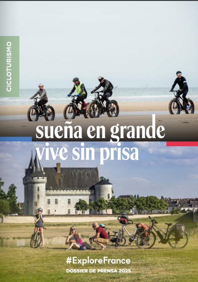 Francia se consolida como un destino cicloturista
imperdible en Europa
Hoy, 22 millones de franceses pedalean durante sus vacaciones, y más del 20% de los cicloturistas en el país vienen del extranjero.
#explorefrance
📍 Dossier de Prensa: calameo.com/read/005739369…