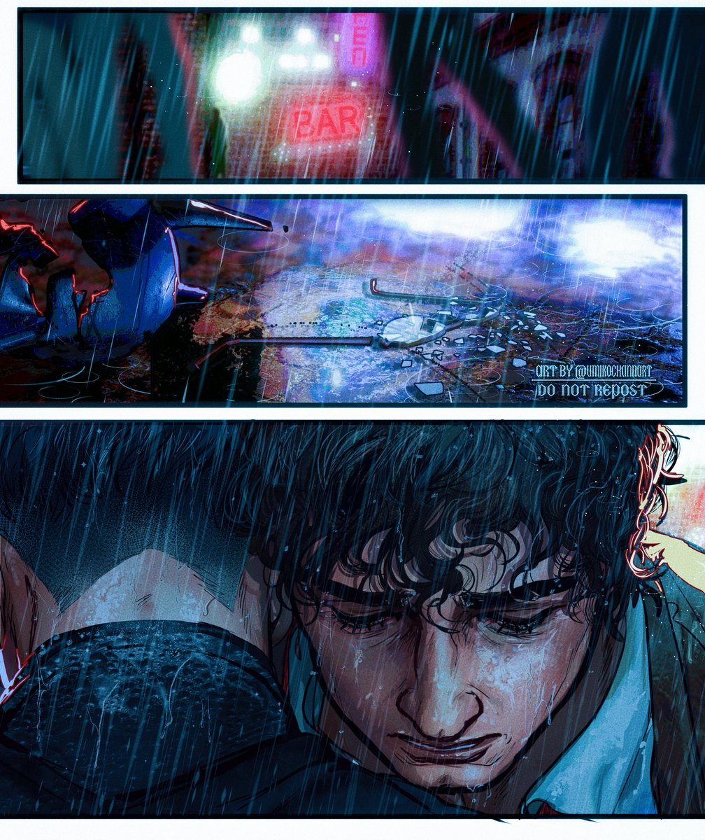 umikochannart's tweet image. Bruce’s mask is broken so Clark has to act quick, he risks his cover in his civil form uses his powers to take Bruce to a safe place, out of people’s view before his identity gets found out 🏃♀️ #superbat