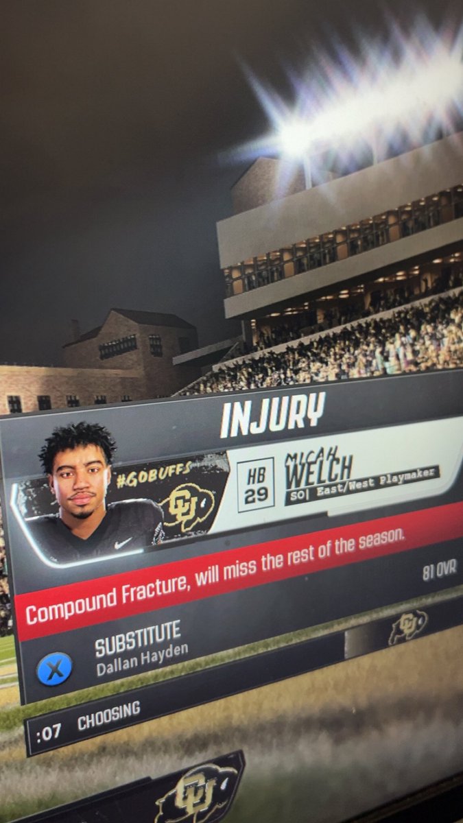 MillyHighlights's tweet image. I’m doing my Colorado dynasty and this happens wtf @EASPORTSCollege