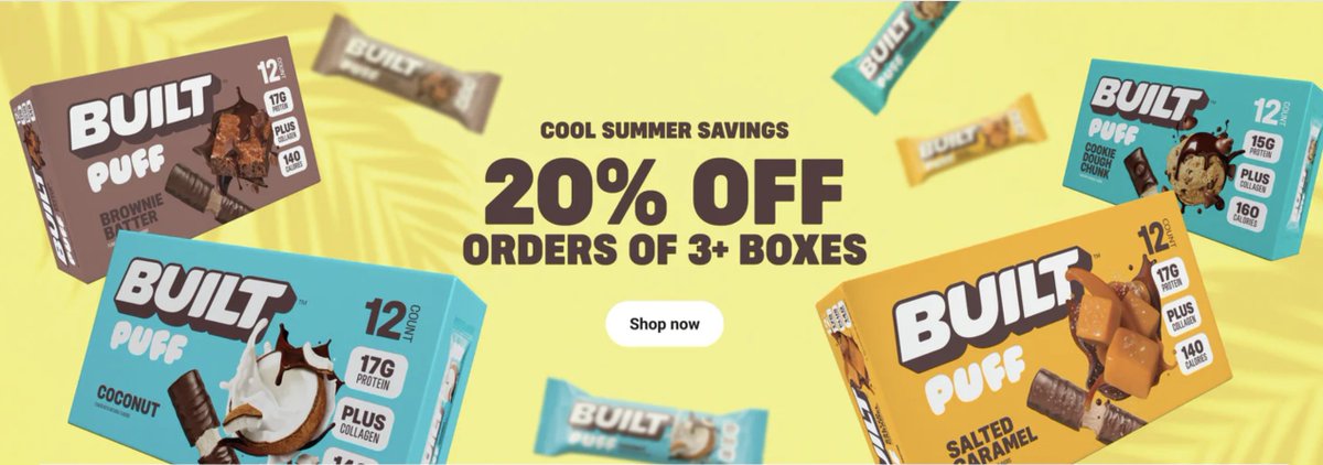 andrewbishup's tweet image. Use promo BISHOP2020 today to save even more on the best tasting protein bars at built.com!

#bebuilt #built #builtbar #protein #fitness #imbuilt