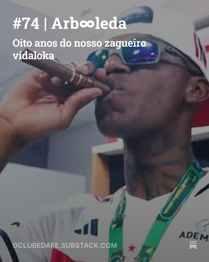 efemello's tweet image. Na bola e no baile, é intensidade máxima sempre.
Em 330 partidas com a camisa vermelha, branca e preta, encarou todo e cada lance com absurda seriedade, enorme entrega e muito futebol.
Texto #74 no ar!
oclubedafe.substack.com/p/74-arboleda