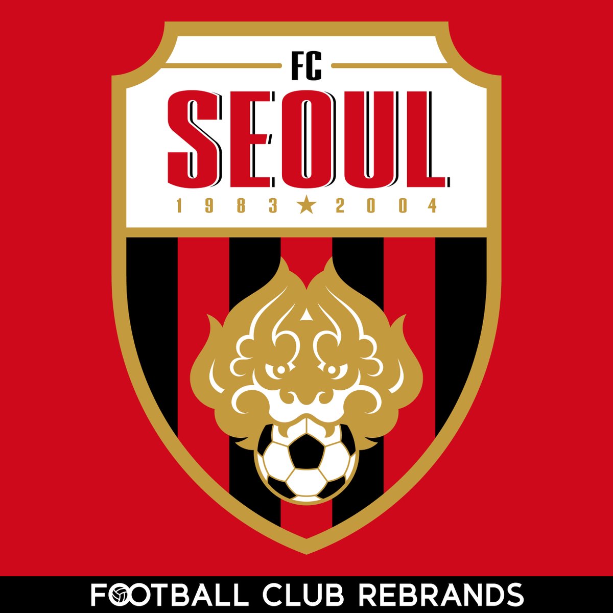 FCRebrands's tweet photo. A redesigned @FCSEOUL badge with rearranged elements for a cleaner look.

#FC서울 #FCSEOUL #KLeague https://t.co/n5oreERHhM
