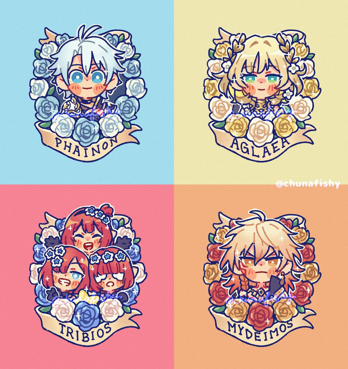 chunafishy's tweet image. chrysos heirs! 🌹#honkaistarrail #hsr