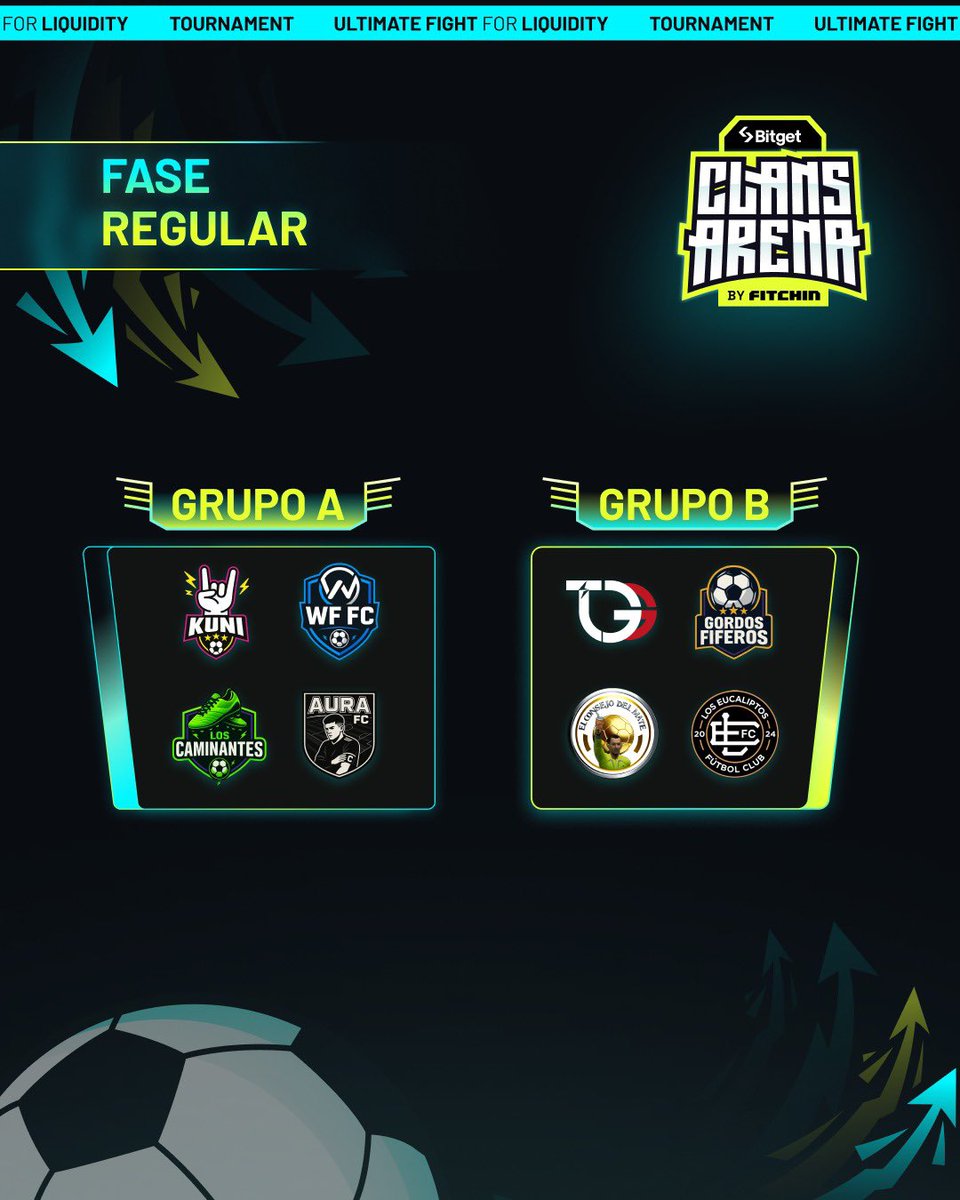 FITCHIN (@fitchingg) on Twitter photo Bitget Clans Arena - Grupos Confirmados 🏆
Grupo 🅰️:
#KuniFC
<a href="/WayfindersGG/">Wayfinders</a>
#LosCaminantes
#AuraFC
Grupo 🅱️:
<a href="/TempestGuild/">Tempest Gaming Guild</a>
#GordosFiferos
#ConsejoDelMate
#LosEucaliptos
🔗 Crea tu cuenta en Bitget: partner.bitget.com/bg/clans2025x Bitget Clans Arena - Grupos Confirmados 🏆
Grupo 🅰️:
#KuniFC
<a href="/WayfindersGG/">Wayfinders</a>
#LosCaminantes
#AuraFC
Grupo 🅱️:
<a href="/TempestGuild/">Tempest Gaming Guild</a>
#GordosFiferos
#ConsejoDelMate
#LosEucaliptos
🔗 Crea tu cuenta en Bitget: partner.bitget.com/bg/clans2025x