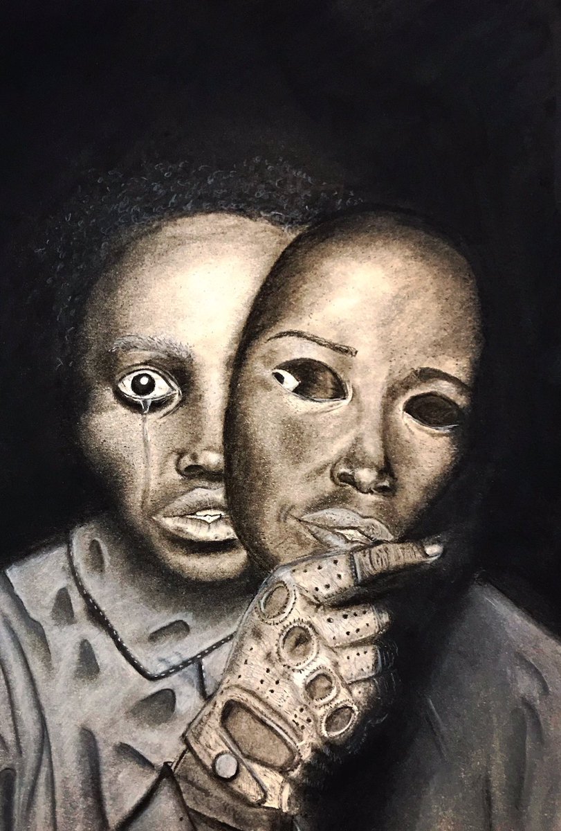 Since the plot of the movie is blowing up right now, here is a charcoal study I did of the movie poster when I was a few months into drawing back in 2019. The reason this movie poster is so impactful is because it’s literally telling you she stole her life and lives behind that