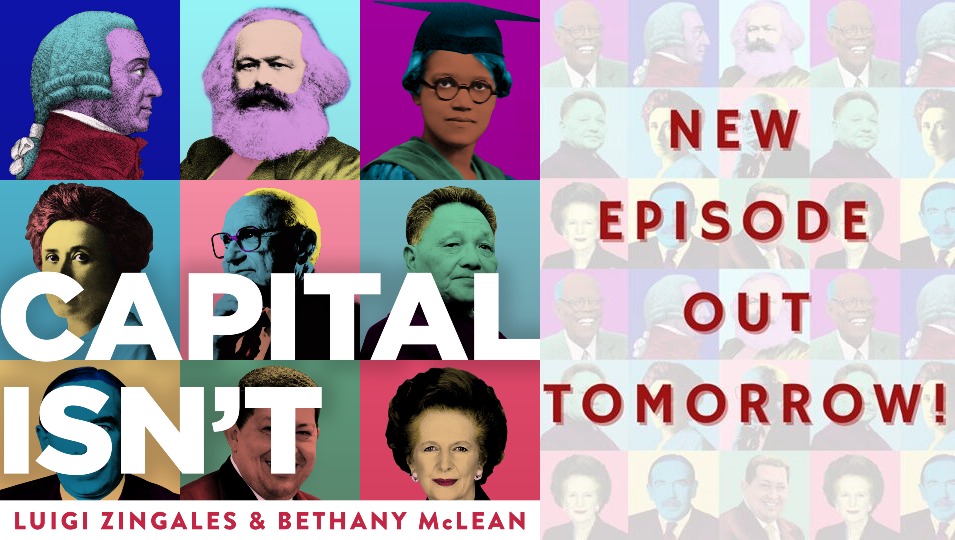 StiglerCenter's tweet image. Many Americans are questioning the wisdom of unregulated markets and picturing a more active role for the state. Tomorrow, on a new #Capitalisnt, @zingales and @bethanymac12 discuss the state’s role in shaping markets, and whether it is truly possible to shape markets in advance…