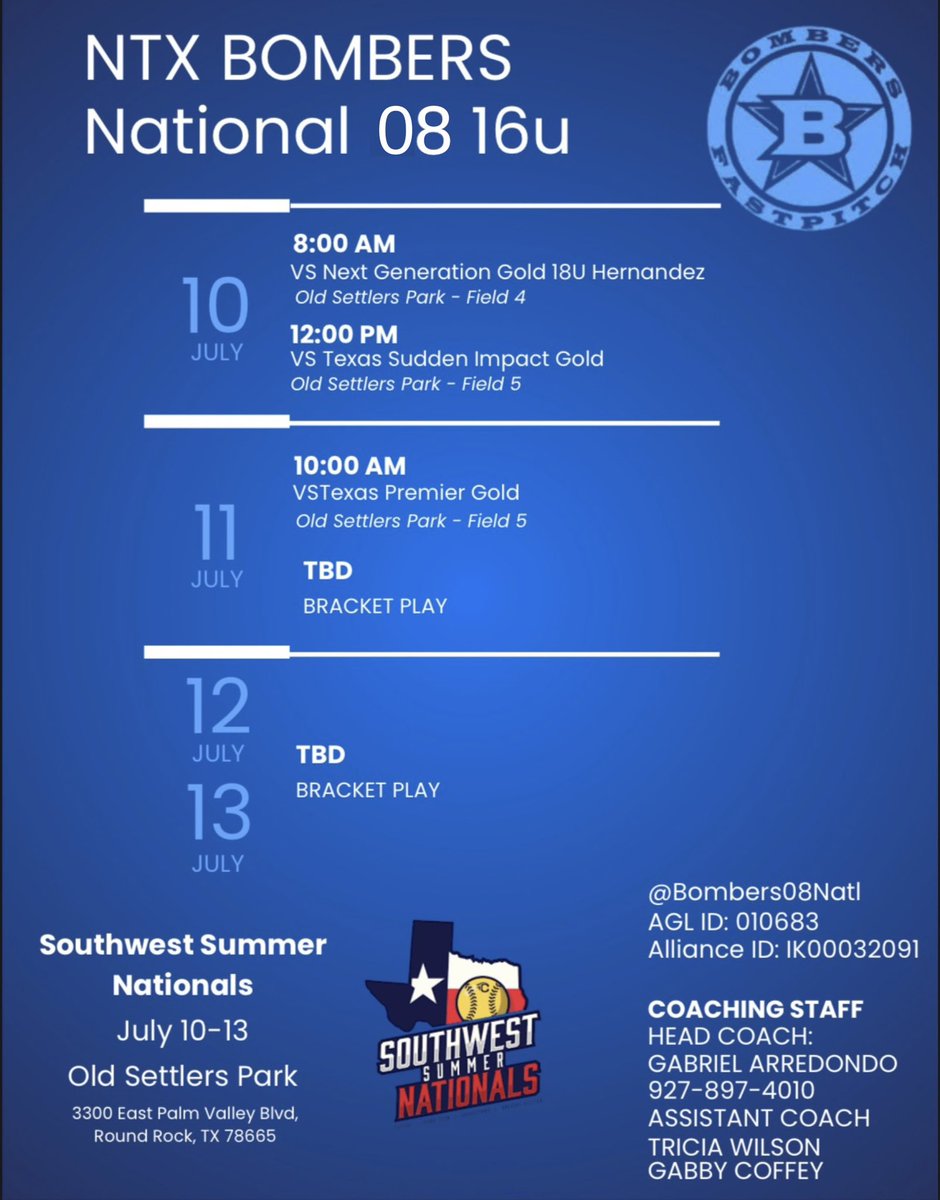 Back with <a href="/Bombers08Natl/">Texas Bombers NTX 08 - National</a> this weekend in Round Rock!!