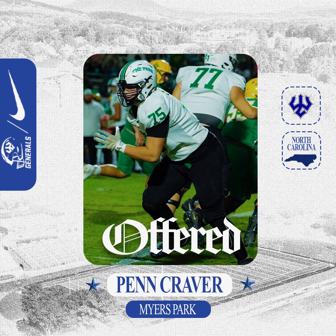 Penn Craver (@penncraver_) on Twitter photo Blessed to receive an offer from Washington and Lee University! <a href="/coach_rapoza/">Coach Rapoza</a> <a href="/myersparkfball/">Myers Park Football</a> <a href="/coachjames29/">Chris James</a> <a href="/QBC_Charlotte/">QB Country NC</a> <a href="/alexwal03252796/">CoachWalker1989</a> Blessed to receive an offer from Washington and Lee University! <a href="/coach_rapoza/">Coach Rapoza</a> <a href="/myersparkfball/">Myers Park Football</a> <a href="/coachjames29/">Chris James</a> <a href="/QBC_Charlotte/">QB Country NC</a> <a href="/alexwal03252796/">CoachWalker1989</a>